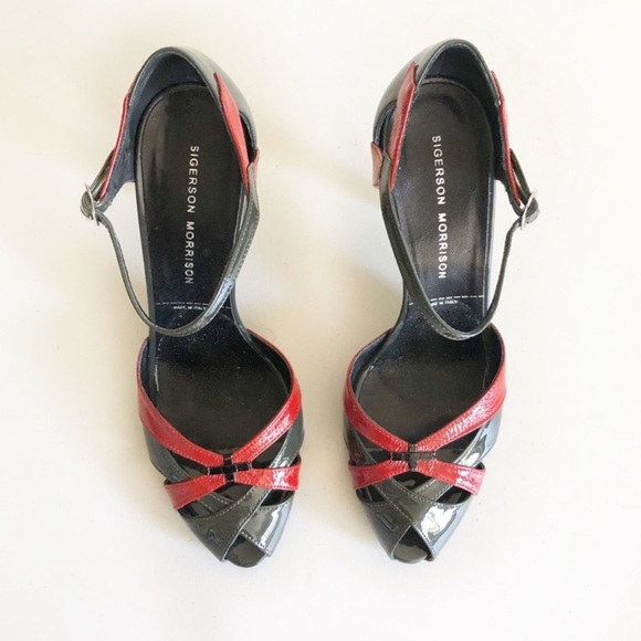 Sigerson Morrison Retro Patent Leather Heels- Sz 8 - Picture 5 of 7